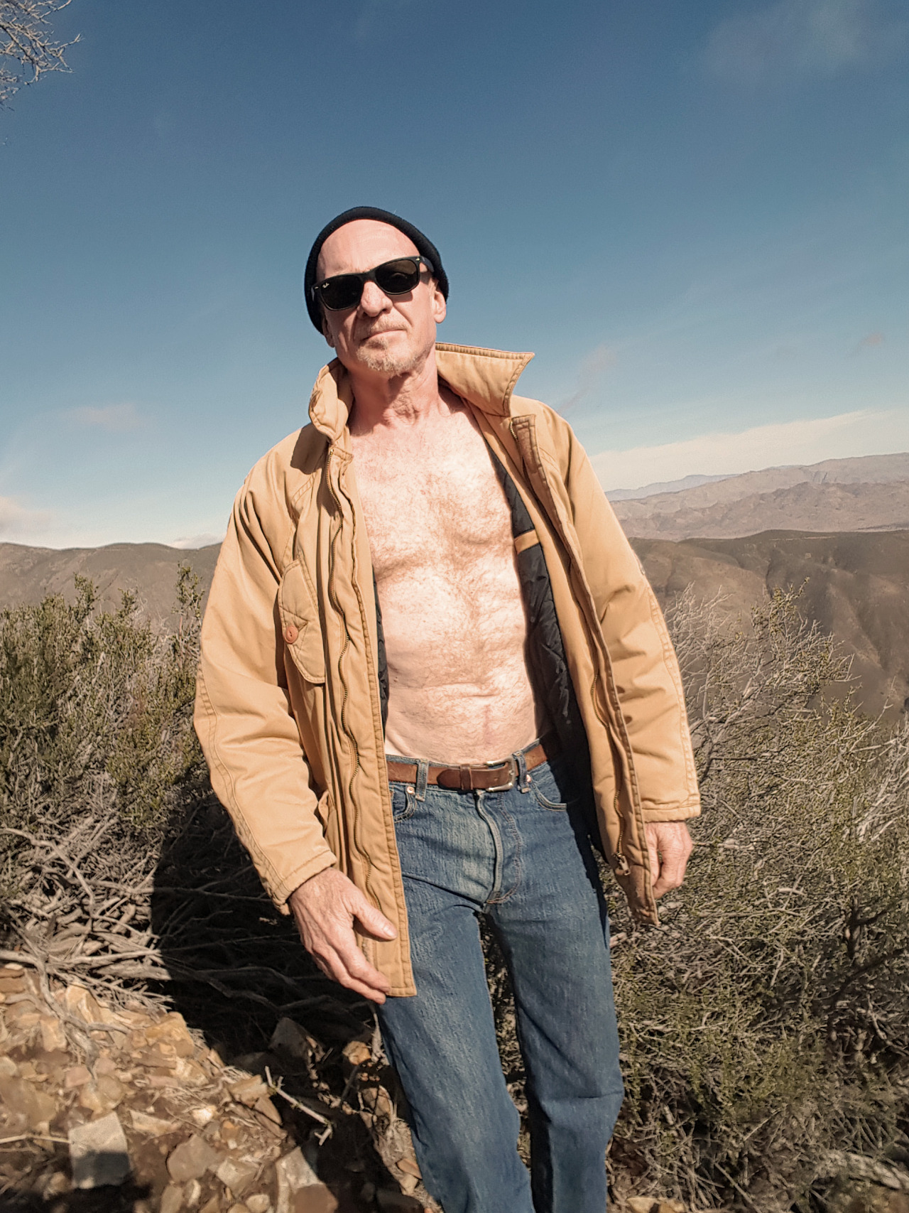 jaybee1959:  Naked hiking, trouser snakes seen on the trail