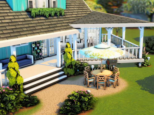  Lodge on a Ledge (NO CC)Long time no TS3 build, so I found this beauty in the utopian world. It w