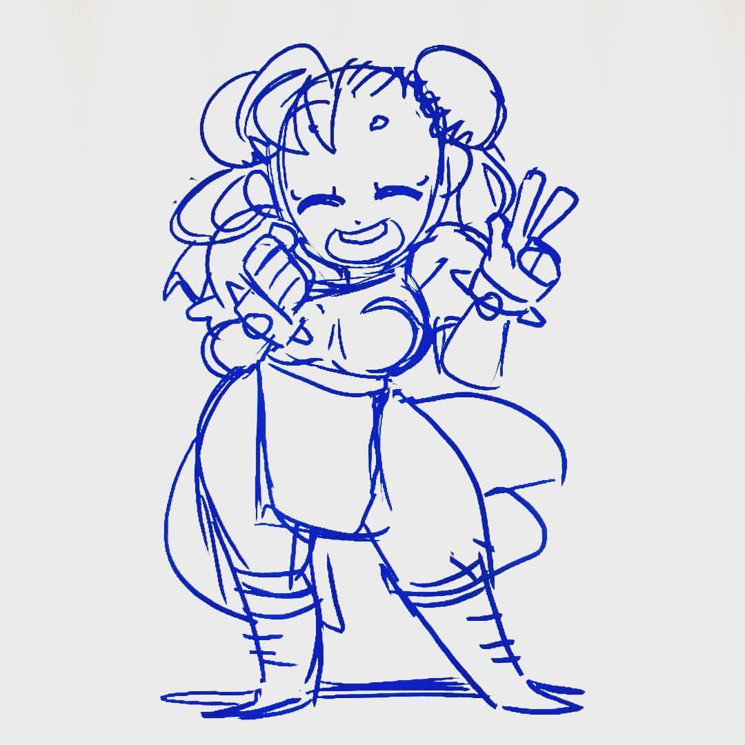 Here’s a smol Chun-li to cheer you on! #chunli #streetfighter #sketch #fanart #seattleartists #artistsoninstagram #cute #gaming #fgc