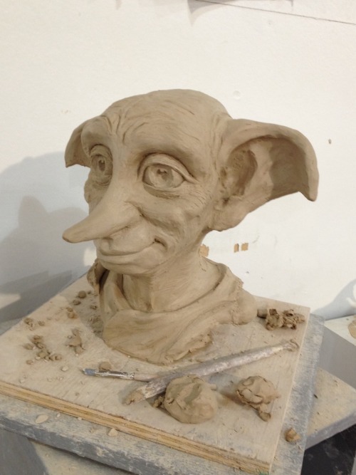 cricks:  My final project for Figure Modeling at Academy of Art University. Dobby was chosen to be fired, so at the moment I’m hollowing him out :)   This is my last final of my first semester and I wish there were words adequate enough to describe