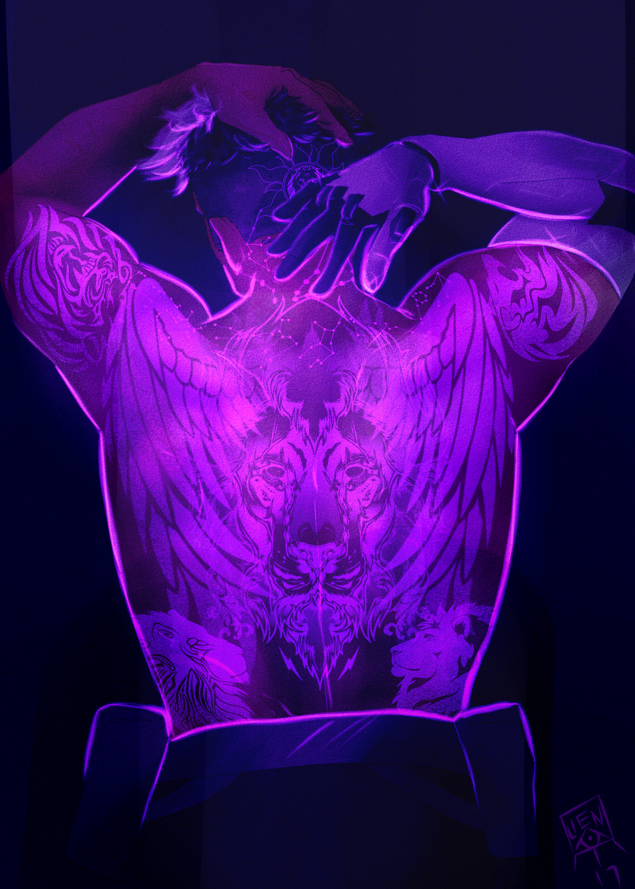 And last up on my Glowy Paladin Tattoo series is Shiro! His might be my favorite