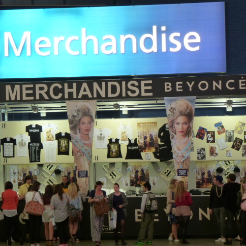 Merchandise store at O2 arena London May 1st