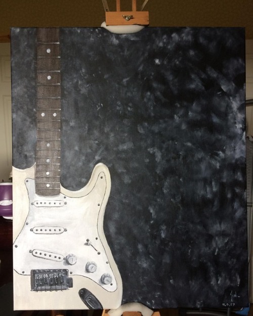 That&rsquo;s that done then #fender #stratocaster #guitar #painting #acrylic #canvas