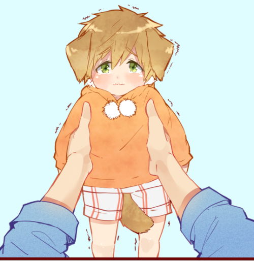 crispyfrites:  When sousuke finds his puppy//More of kuro-ken ’s pets au because I’m weak