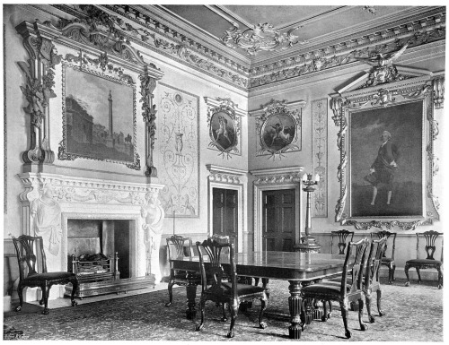 The dining room at Nostell Priory, England