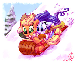 rarijackdaily:  Tobogganing!  x3 <3