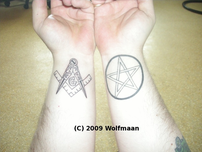 Pentagram Tattoo Stickers for Sale | Redbubble