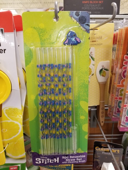 Stitch straws and a Stitch topped cleaner too found at TJ Maxx!