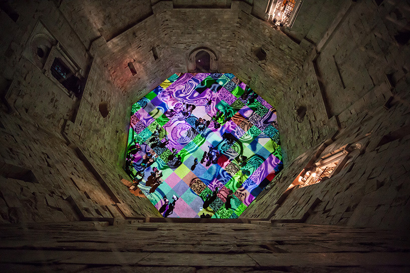 crossconnectmag:  Miguel Chevalier morphs italian castle with kaleidoscopic patterns.