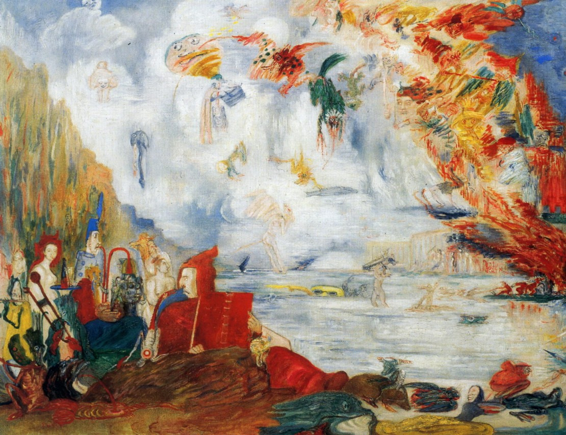 James Ensor (Ostend, 1860 - 1949); Tribulations of Saint Anthony, 1887; oil on canvas,