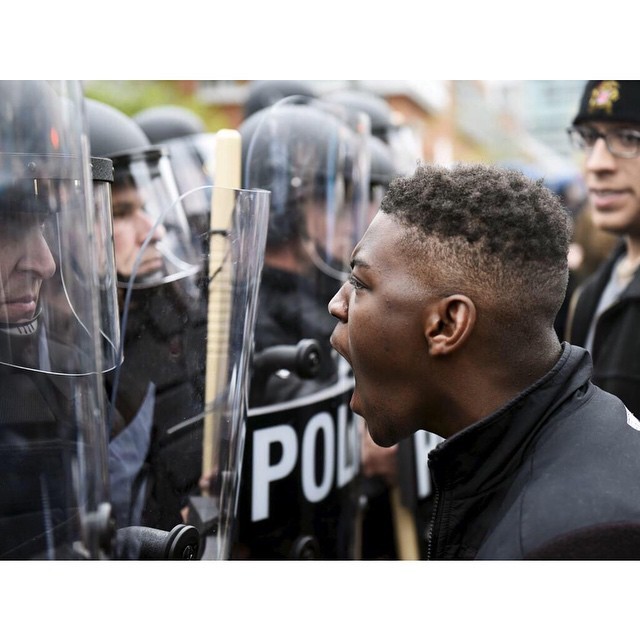 byrongraffiti:  This picture speaks volumes. #Baltimore #BlackLivesMatter #FreddyGray