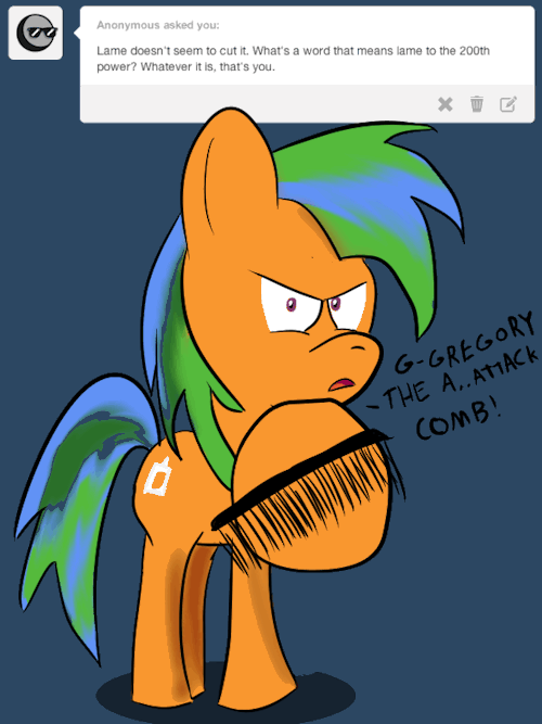 rainboompony:  ..r-run before i-it gets y-you aahhahah  X3! Rainy, you so adorbs >w< And definitely NOT lame <3