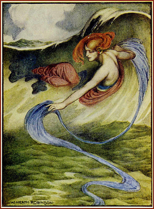mermaidenkay:Calypso ~ 1909 ~ William Heath Robinson (English artist, 1872-1944)