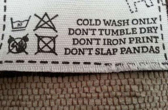 pr1nceshawn: Always read your clothing labels. You never know what you might find…