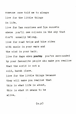 missblissfreshstart:  cindersk:  2wentysixletters:   Typewriter Series #22   Life is made of amazing moments. These are not something you sit and wait for. These are something you make.  💋 
