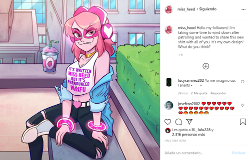 nightfurmoon:  New post from Miss Heed’s instagram! That shirt is very true x’DSource below