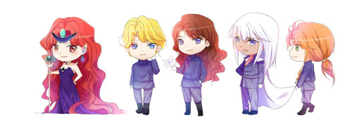 &lt;Chibi Beryl and Shitennou&gt;Sailor moon - beryl jadeite nephrite zoisite kunzite2014.07