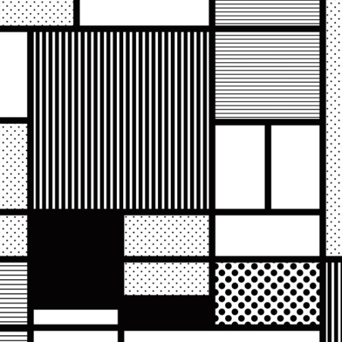 artagainstsociety:  Composition With Black, Dots, Stripes & Black by John Tibbott