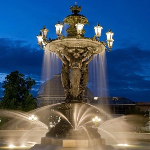 Located in the U.S. Botanic Garden, “The Fountain of Light and Water" but commonly called the B