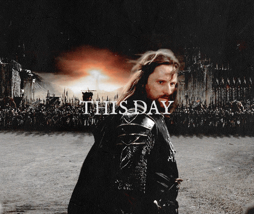 elvenking:     Sons of Gondor! Of Rohan! My brothers! I see in your eyes the same