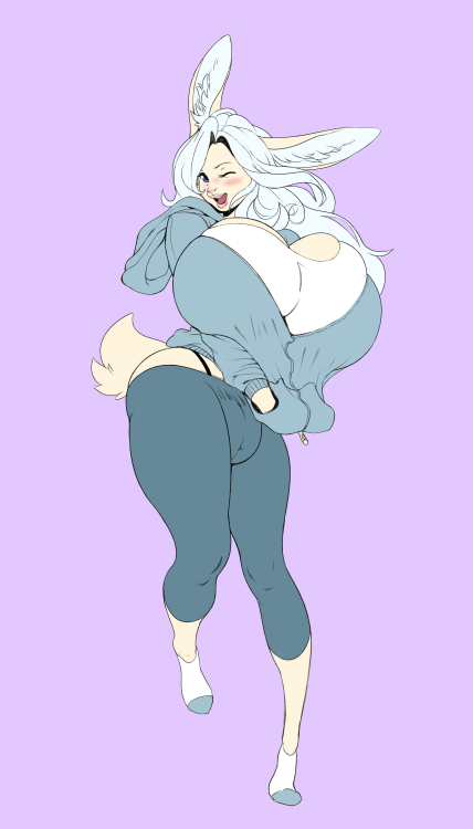ghosts-go-boo:A quick doodle of @teabagsandpornmags ‘s bodacious bunny girl, Marian.