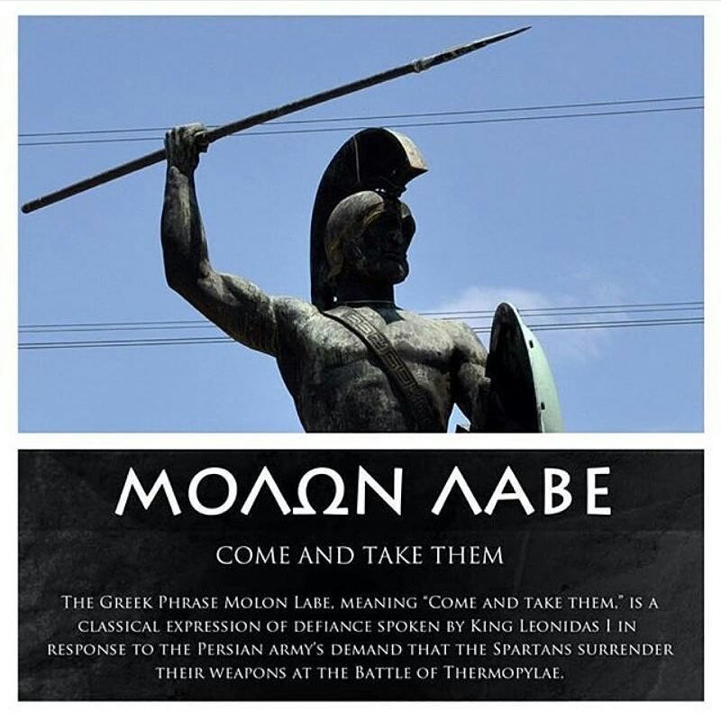 Sons Of Liberty Tees I Have Known The Origin Of Molon Labe For Awhile