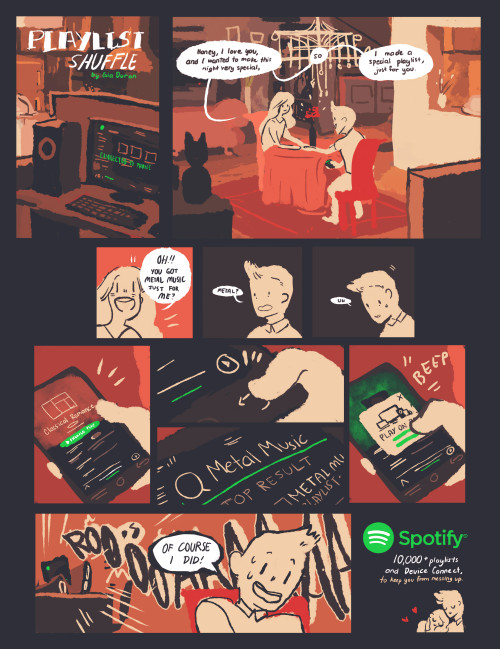 For copywriting class where we made a comic ad for Spotify