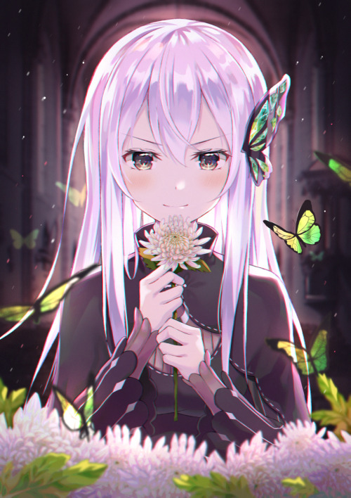 animepopheart: ★ 【HYONEE】 「エキドナ」 ☆ ⊳ echidna (re:zero) ✔ republished w/permission ⊳ ⊳ follow me on t