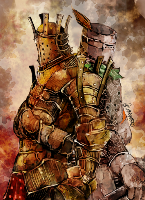 pumeyamann: Solaire and Lautrec 前に描いたものですけど少し修正しました。 