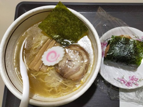 塩そば 650円 #煮干し支那そば正 #東大和市 #チャーシューおにぎり #yummy #instafood #foodporn #tokyo #lunch #japanesefood #j