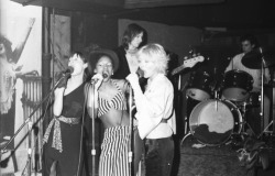 debbieharry1979:  debbie harry performs with her girl group the stilletos in a new york city nightclub, early 1970s, taken by michael ochs