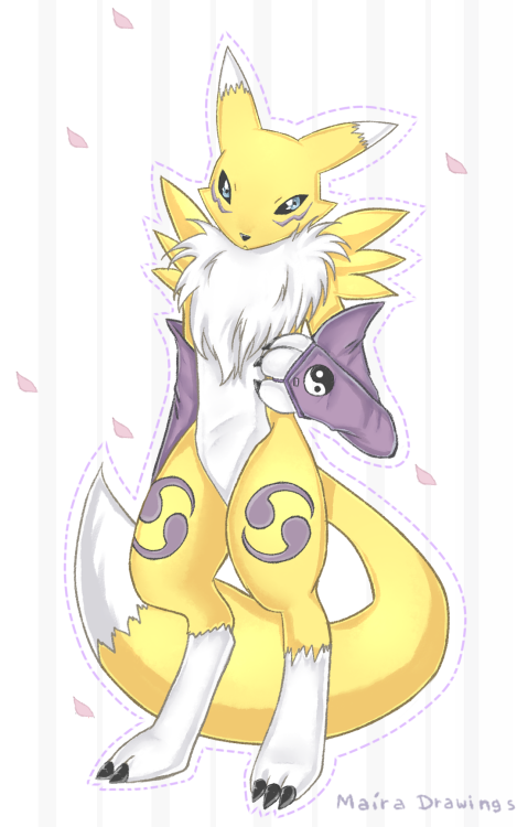 mairadrawings:  Another from 2017-2018 this time a renamon sketchpage <3 this is also from 2017-2018 aaaaand i didn’t draw a guilmon sketchpage yet maybe when i rewatch Tamers i can get some inspiration ;w; 