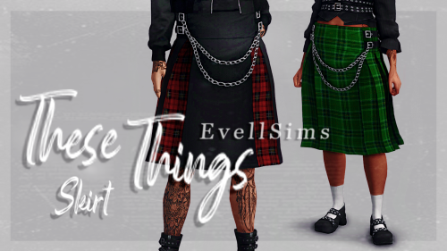 These Things Skirt✩ 20 Swatches, HQ compatible✩ Feminine frame &amp; masculine frame versions, T