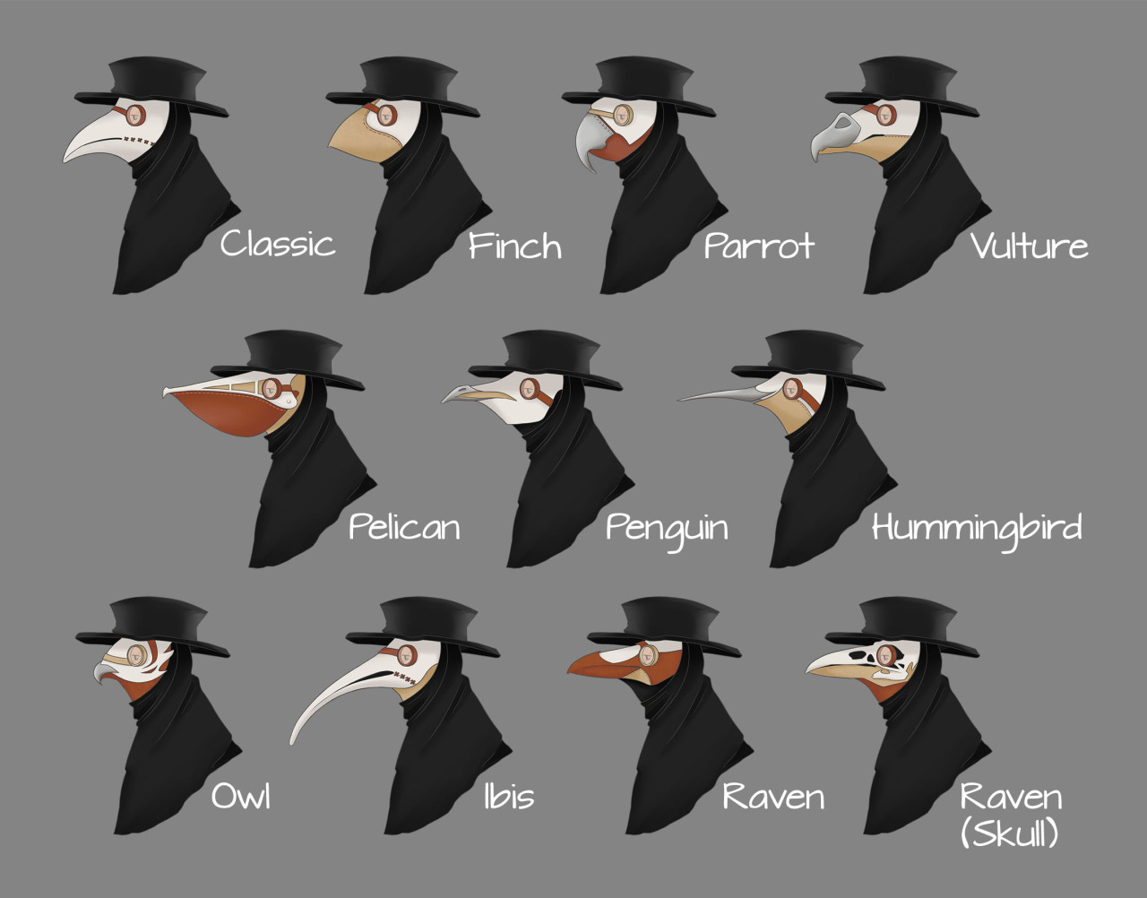 Cinabre — squidvonbob: Plague Doctor masks based off