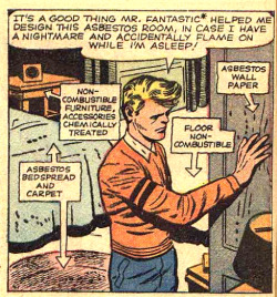 mdwhite101-official: thebestcomicbookpanels: Try not to FLAME ON while sleeping!  This friendly tip comes to you from Johnny Storm as the Human Torch in Strange Tales #101  If you or a loved one has been affected by mesothelioma, you may be entitled