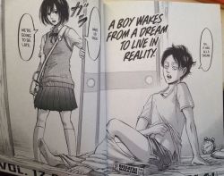 titanbender:  determinederen:  foxynaruto:  Is no one going to talk about the fake preview in volume 11?  Can we talk about those shorts  no lets talk about how isayama is a tease  