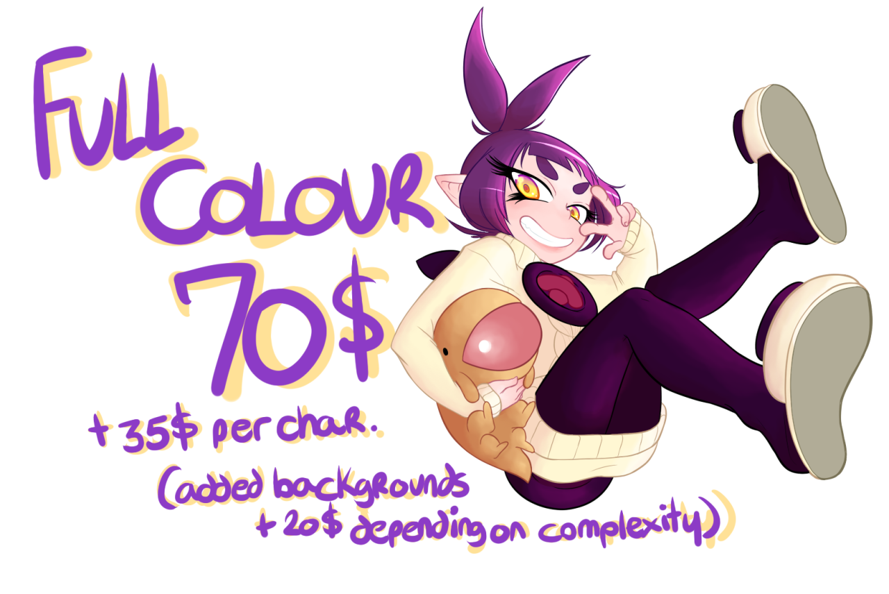 alphenart:  Opening commissions again!  School debt is close to being paid off,