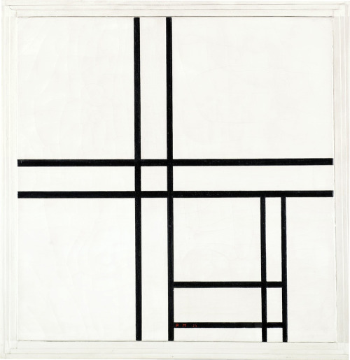 likeafieldmouse:  Piet Mondrian - Composition in Black and White, with Double Lines (1934) 