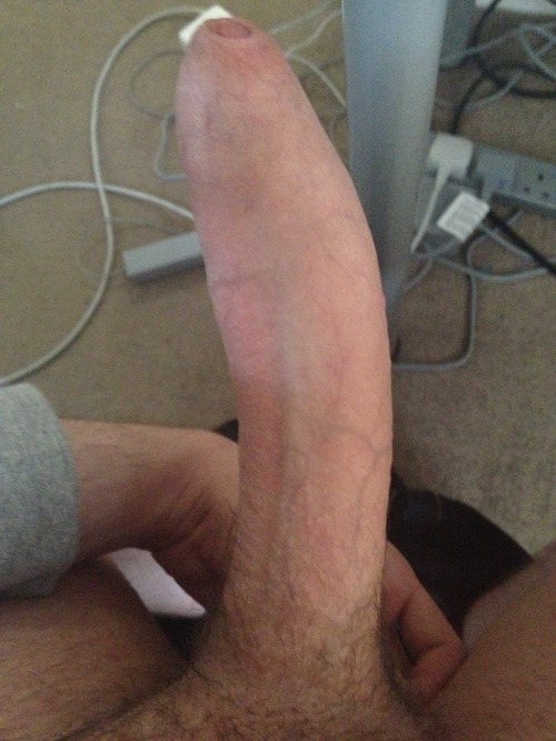 Tight foreskin uncut cock