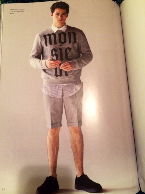 intotheglitter:  Dylan O’Brien in Fashionisto   Look what arrived in the mail today! Monday has definitely been redeemed! 