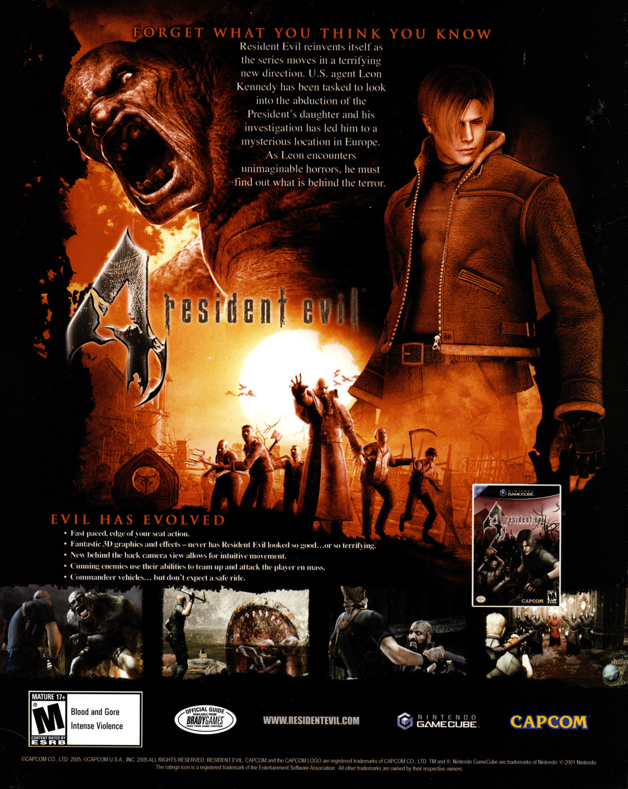 Resident Evil 4 Nintendo GameCube (GCN) Instruction Booklet