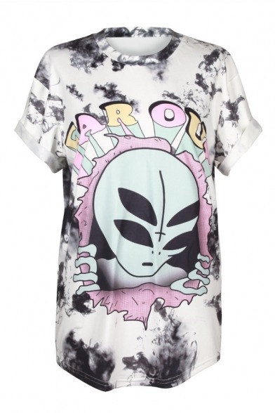 kingayoucy: Top Fashion Causal Tees  UFO Pattern // Far Out  NASA Galaxy // NASA