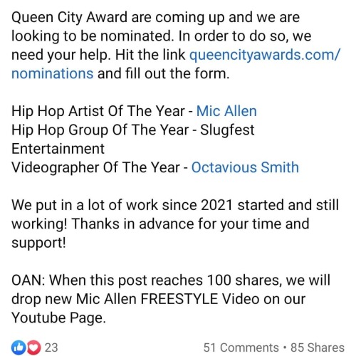 The link is in the bio! Hit that and vote plz. If you’re on FB, stop by and share the post. Yo