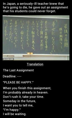 9gag:  The Last Assignment From A Dying Teacher
