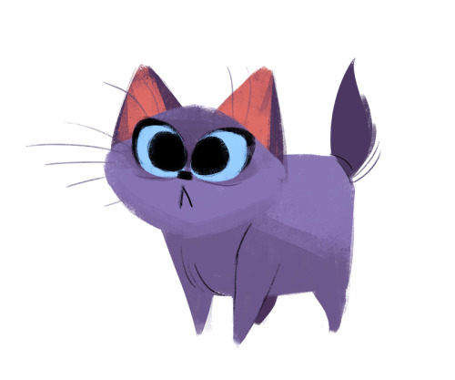 dailycatdrawings: 527: Purple Kitten