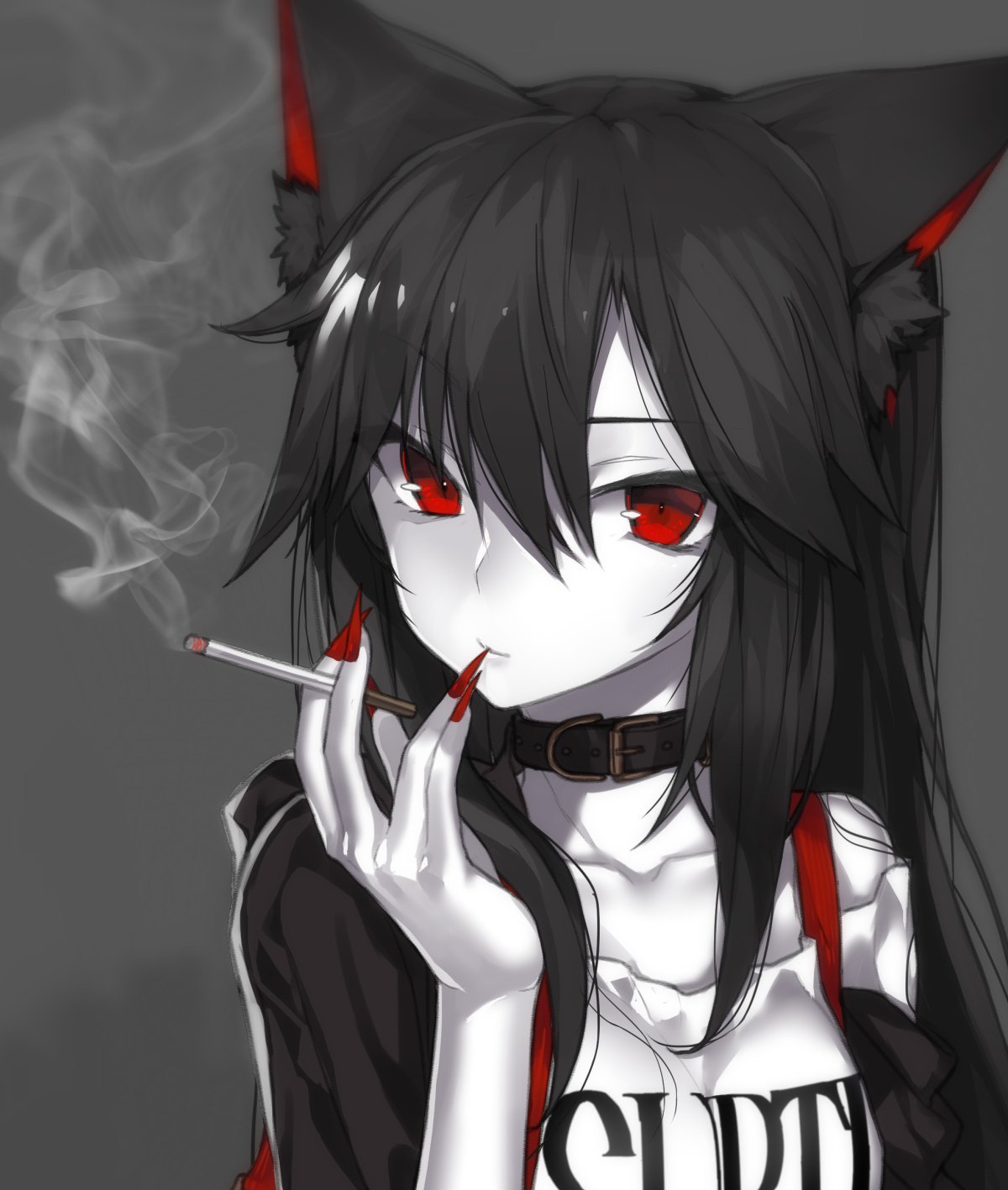 Cute wolf girl Imaizumi Kagerou with cigarette:... (09 Oct 2017)｜Random  Anime Arts [rARTs]: Collection of anime pictures