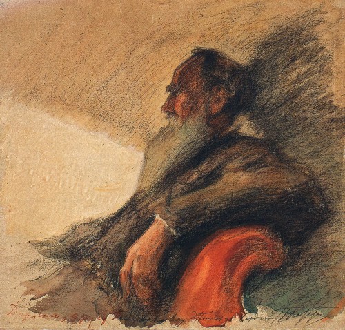 Leonid Pasternak - Portrait of Leo Tolstoy, 1901