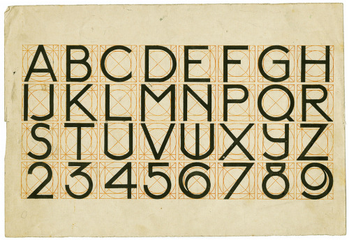 J.L.M. Lauweriks, Quadratuuralfabet, Alphabet, 1900. NAI Collection. Source flickrAs a theorist and 