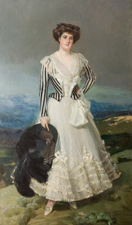 history-of-fashion: 1907 Joaquín Sorolla y Bastida - Portrait of María Luisa Maldonado y Salabert, M