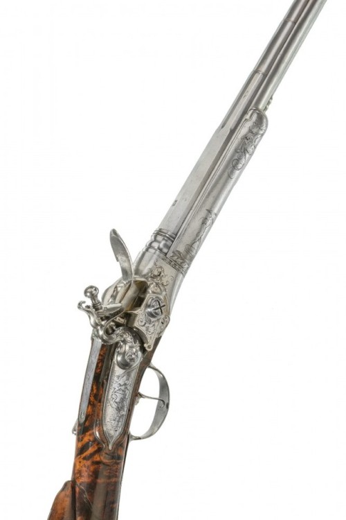 Italain Lorenzoni flintlock repeating rifle owned by Ferdando III De’Medici, circa 1700.from Peter F
